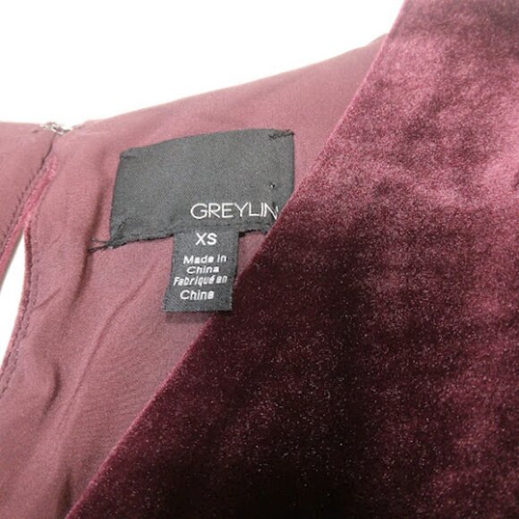 ANTHROPOLOGIE GREYLIN | Burgundy Velvet Wide Leg Luna Jumpsuit Holiday Party XS - Picture 11 of 13